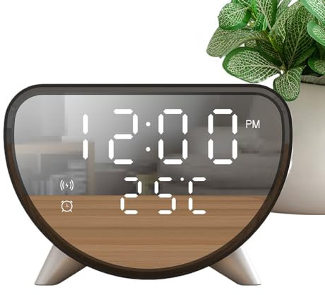 Digital väckarklocka radio - induktiv laddningsstation med digital klocka | Multifunktionell högprecisionsklocka sovrum trådlös väckarklocka med trådlös laddare, display
