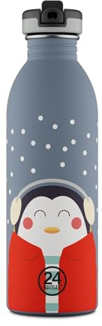24BOTTLES Kids - Trinkflasche Kinder mit Strohhalm 500 ml, Trinkflasche Edelstahl 100% Hermetisch für Schule und Kindergarten - Wasserflasche BPA Free Umweltfreundlich, Water Bottle Nicht Thermisch