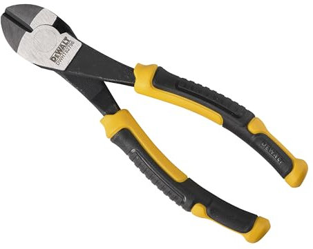 Dewalt Alicates de corte diagonal de 160 mm, hechos de acero al cromo vanadio para un rendimiento duradero y durabilidad.