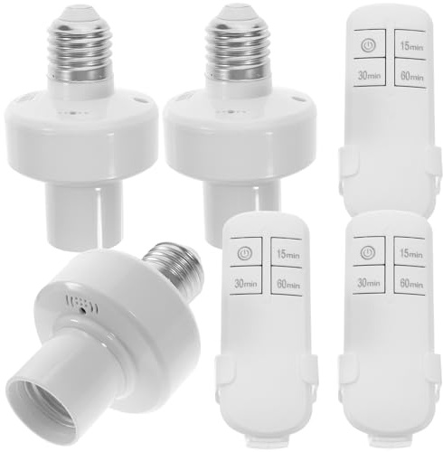 GALPADA 3pcs Remote Control Light Base Socket Wireless Light Controller for Home Indoor Use