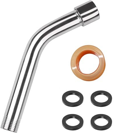 Duschkopf Verlängerung, Brausearm Wandmontierte Edelstahl Handbrause Verlängerung, Duschstangen Duschverlängerungsrohr für Duschkopf G1/2” Gewinde Duschkopf Badzimmer