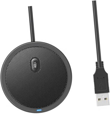 DIYEAH Microfono USB Condensatore Unidirezionale Supporto a Treppiede in Plastica e Metallo per Registrazioni su Laptop e Computer senza Batteria