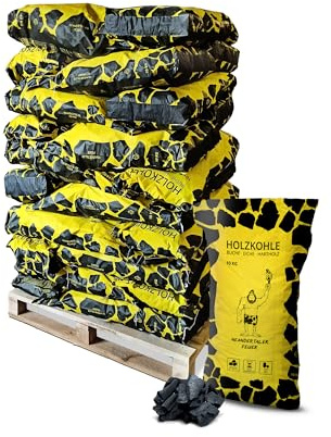 Neandertaler Feuer Holzkohle Grillkohle Buche - Grillholzkohle 240 kg auf Palette 24 x 10kg Charcoal BBQ | Kohle für Grill Smoker Kamin aus Laubholz Buchenholzkohle | Restaurant Qualität