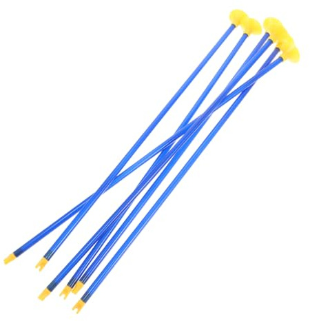 MUELODSIC Kinder Pfeile Mit Saugnäpfen 6 Stück Kunststoffspielzeug 42cm Robust Bunt Saugsport Spielzeug Für Drinnen Und Draußen Geburtstagsfeier