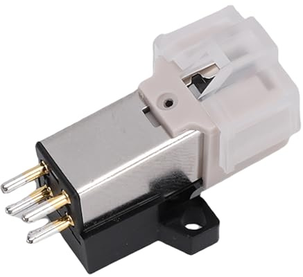 ASHATA Beweglicher Magnet-Plattenspieler-Tonabnehmer, Magnetischer Tonabnehmer für Plattenspieler, Ersatz für AT3600L, Passend für at PSLX250H PSLX300USB mit Nadel, Reiner Klang