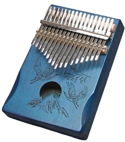 21-Tasten-Daumenklavier Kalimba Professionelle Stimmung Tragbare Mini-Marimba Für Anfänger(17keys crane blue)