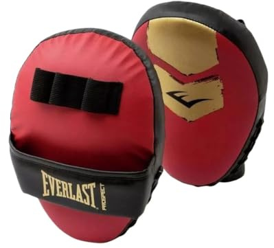 Everlast Boxningshandskar för ungdomar, röda och svarta, Prospect-träningsvantar, 8-12 rekommenderade åldrar
