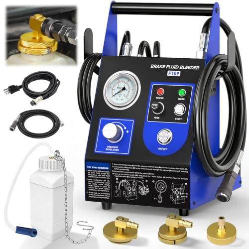 220 V elektrisk bromsvätska, en person, automatisk bromsvätska, blödningsmaskinsats, bubbelfri bromsvätska, fyllning med 3 huvudcylinderadaptrar för BMW, Benz, Ford, Audi, Vw, Toyota, Honda