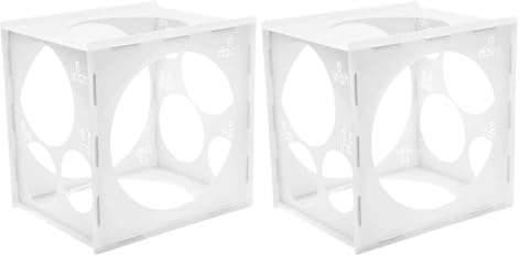 NUOBESTY Medidor de Globos de Plástico 11 Agujeros, Caja Calibradora 2 Unidades, Accesorio para Decoración de Fiestas Infantiles y Bodas