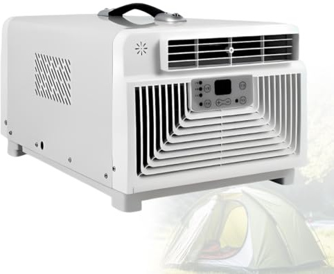 4-in-1 Climatizzatore Portatile con Pompa di Calore, 3400 BTU Raffreddamento Rapido Mini Condizionatore, 300W Ventilazione per Attività all'Aperto, Picnic, Piccoli Spazi, Monolocale