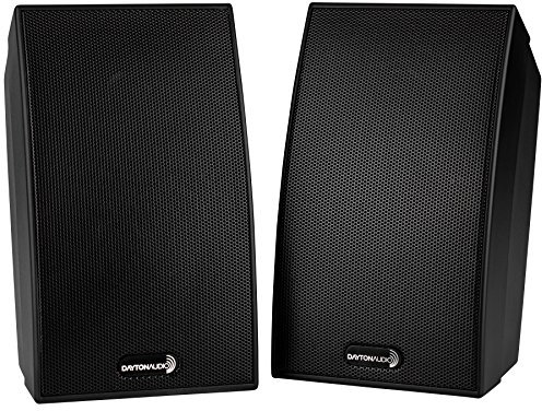 Dayton Audio Sat-BK 3-3/4 2-Way Satellite Speaker Pair Black