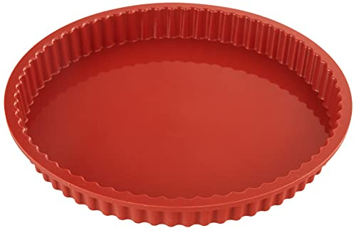 silikomart | SFT426 Silikon CROSTATA Form, Antihaft, 1er Pack Form mit Sicherheitsring, Ø 260 h 30 mm, Volumen 1,3 l, Made in Italy