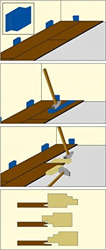 TRIUSO Verlegeset für Laminat und Parkett: Holz und Stahl, Fußbodenlegeset, Fußbodenlegewerkzeug