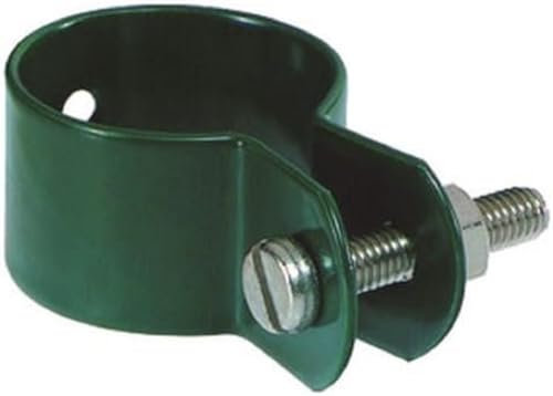 Alberts 655211 Fascetta per saette di rinforzo, zincata, con rivestimento in plastica verde, Ø fascetta 38 mm