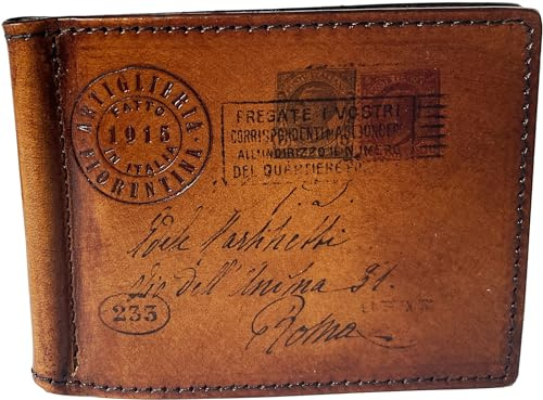 Artiglieria Fiorentina - Geldbörse mit Geldklammer Herren und Kreditkartenetui – Dollarclip Geldbörse - dunkel braun