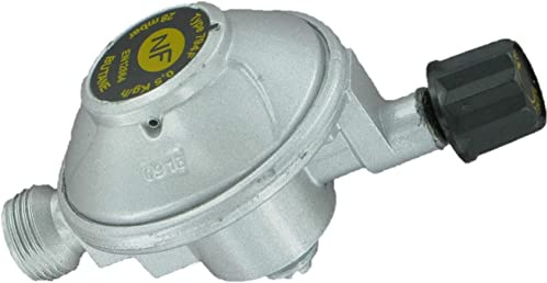 COMAP Détendeur camping gaz butane 0,5 kg/h - NF 28 mbar - Basse pression - Robinet d'arrêt incorporé - S651013, Gris