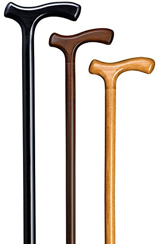 Kassenfritz klassischer Gehstock Gehhilfe Herren-Holzstock mit Fritzgriff Farbe natur