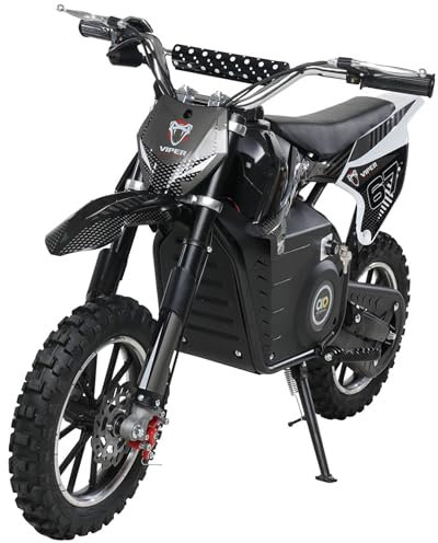 Actionbikes Motors Kinder Elektro Crossbike Viper | 𝟭𝟬𝟬𝟬 Watt Motor bis 𝟐𝟒 km/h - Motorrad - Pocket Bike - Dirt Bike - Pocketbike - Motorsport - Dirtbike - Enduro ab 8 Jahren (Schwarz)