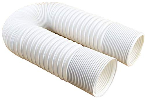 Manguera portátil de entrada y escape de aire acondicionado, tubo de ventilación extensible de PVC de 5.1 pulgadas de diámetro para manguera de repuesto de aire acondicionado portátil, dirección de