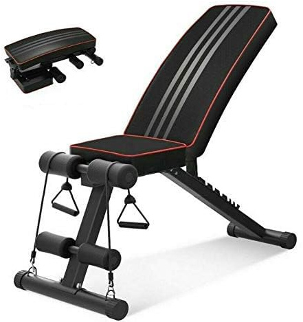 Hirix Adjustable Weight Bench, Utility Weight Benches for Full Body Workout, 7 Backrest Foldable Incline/Decline Bench Press 300 lbs for Home Gym