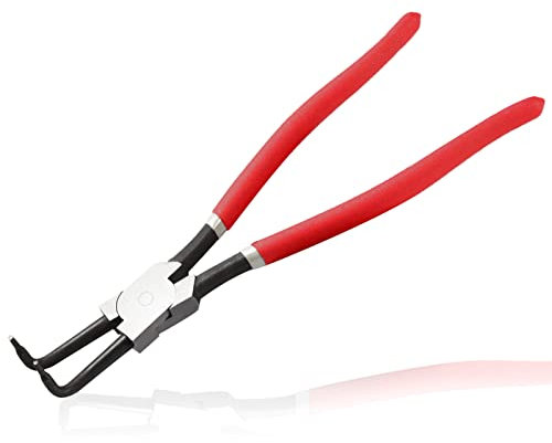 LEONTOOL 13-Inch Snap Ring Plier Heavy Duty Internal Circlip Pliers Bent Jaw Tip Diameter 0.12 for Installing Removing Retaining Ring