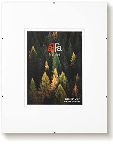aFFa frames Rahmenloser Bilderhalter mit Clips für Fotos und Poster, the frame, Posterrahmen, Plexiglas, HDF, bilderrahmen 50x70 cm