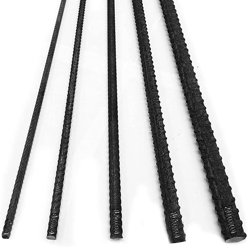 Reinforcement Steel Bar for Concrete Rebar | Reinforcing | Size 6mm - 20mm | Length 500mm - 3000mm (1000mm (Pack of 10), 8mm)
