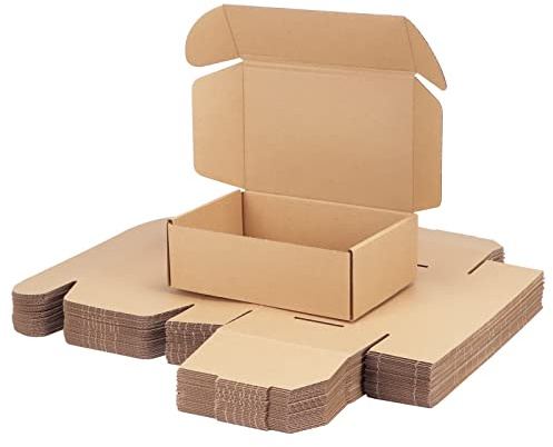PHAREGE 9x6x3 inch Shipping Boxes Bulk 25 Pack Brown, Tab Lock Tuck Top Mailer Boxes for Packaging Small Business, Small Cardboard Gift Boxes for Wrapping Mailing Present