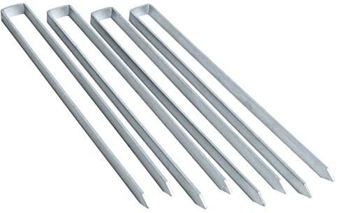 ESTEXO Erdanker Bodenanker 4er Set 40cm Erdspieß Metall Erdnagel Bodennagel Rosenbogen