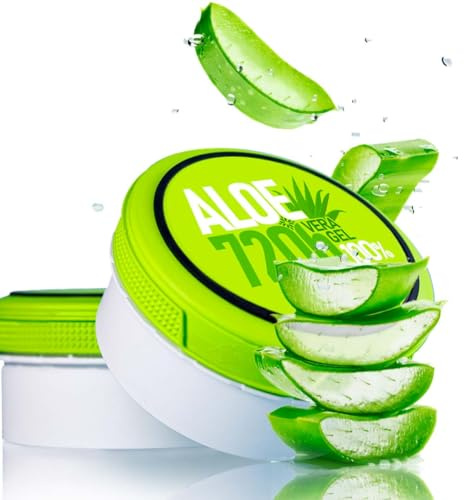 Gel de Aloe Vera para Cuidado de la Piel y el Cabello: Hidratante Corporal, After Sun, After Shave, Balsamo Barba, Reparadora Cabello, Depilacion y Afeitado, Hidratante Facial - 2 x 300 ml