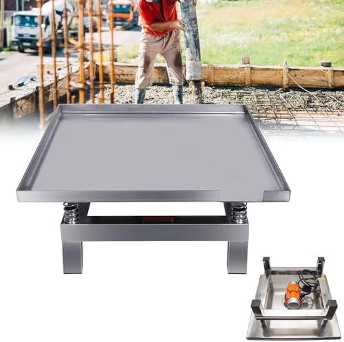 Hydravex Table Vibrante en BéTon pour éLiminer Les Bulles, Secouer Le PréCipité, Banc D'Essai De Vibration 35/50 Cm, Plate-Forme De Vibration, Table Vibrante en Acier Inoxydable 220 V,35X35CM