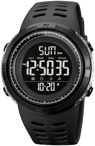 findtime Armbanduhr Herren Digital Uhr Senioren Große Zahlen 50M Wasserdicht Militär Uhr Digital Sportuhr Camouflage Herrenuhr mit Wecker Coutdown Datum 12/24H LED Armbanduhren Männer