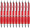 ZENSCRIBE® Ergonomische Kugelschreiber 10 Stück, Premium Kugelschreiber Set Hochwertig, Rutschfester Kulli für einfaches & weiches Schreiben, Blauschreibender Kugelschreiber Rot
