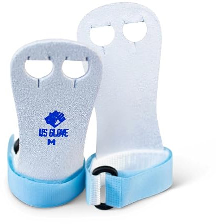 US Glove - Gymnastique - Gymnastique - Poignées Rainbow Beginner Grips - 1 paire - Cuir - Jeunes - Bleu clair - Small