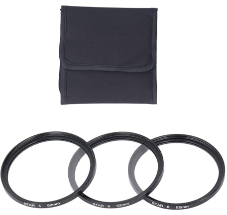 52mm Star Filter Lins Set Justerbart Effect Filter 4 6 8 Points med Tunn Aluminiumram DSLR-kamera