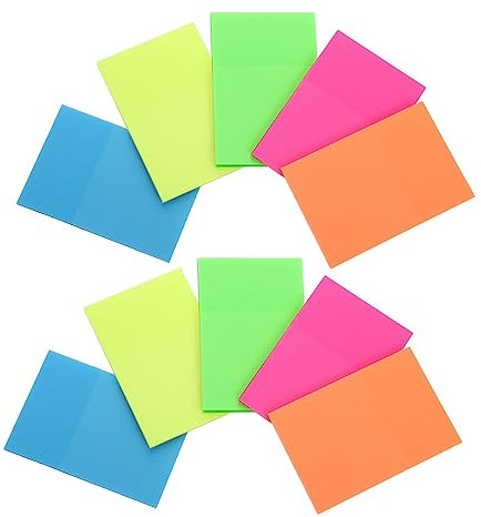 NUOBESTY 10 Stücke Transparente Memo-aufkleber Wiederverwendbare Haftnotizen Klare Notizblock Sticky Memo Pad Klar Wiederverwendbare Klar Nachricht Erinnerungen