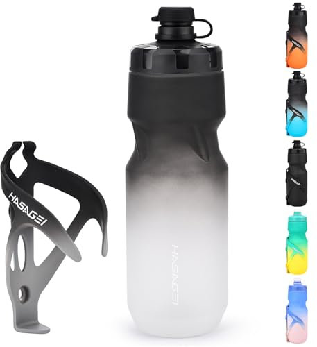 Bike Water Bottle Holder with 24 Oz Bottle, Durable Leak-Proof Non-Slip Design, Lightweight & Universal Fit for Mountain/Road Cycling Accessories