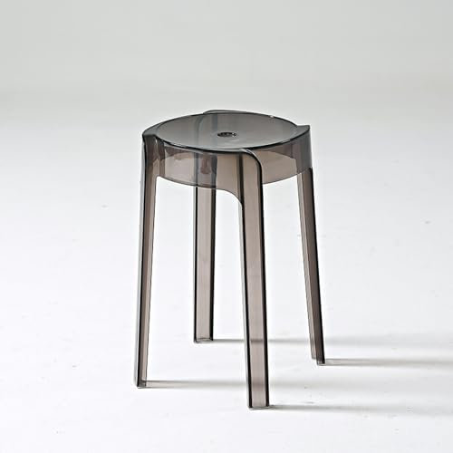 Duschhocker, Acryl, stapelbar, wasserdicht, transparent, für Badezimmer, Küche, Schlafzimmer, stabiler großer Sitzhocker aus Kunststoff, ideal für Zuhause, Büro oder Essbereich
