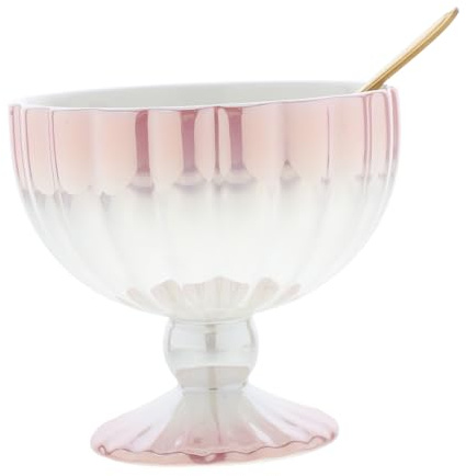 Gatuida Puddingschalen-set Aus Keramik Stilvolle Reisebecher Mit Löffeln 340 Ml Eisbecher Für Desserts Elegantes Design