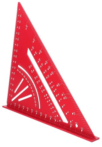 OSALADI Herramienta De Carpintería Regla Triangular De Aluminio 90 Grados Métrica Diseño Para Carpinteros
