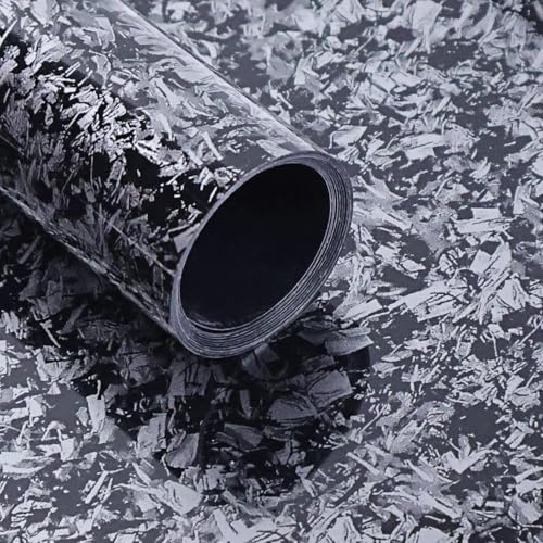 Pellicola di carbonio Forgiata in carbonio, argento, 150 x 30 cm, protezione autoadesiva