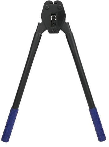 Strapping Crimper Tool, Heavy-Duty Manual Packing Pliers for16-19mm Width PP & PET Straps, Professional-Grade Forged Steel Construction with Long Handle for Warehouse, Moving & Industrial Packaging