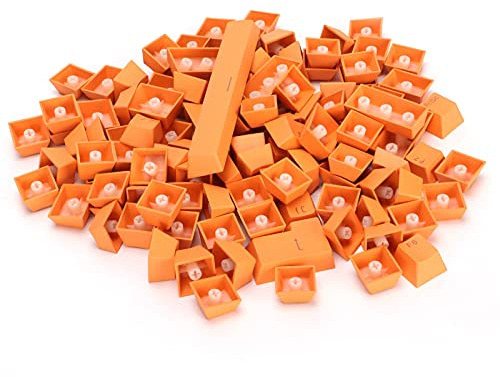 SPYMINNPOO Tapas de Teclas PBT de Botón 108 Botón Tapa de Teclado de Teclado Colorida para Mecánico (Orange)