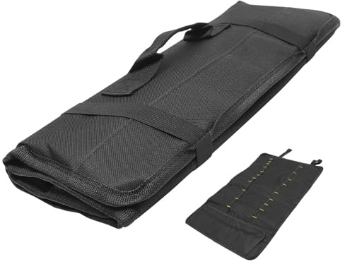 SHINEOFI Housse de Rangement pour Couteaux de Chef Portable Résistante à l’Usure Pochette Multifonction avec Poches Variées Légère et Pratique pour Cuisine Voyage et Camping