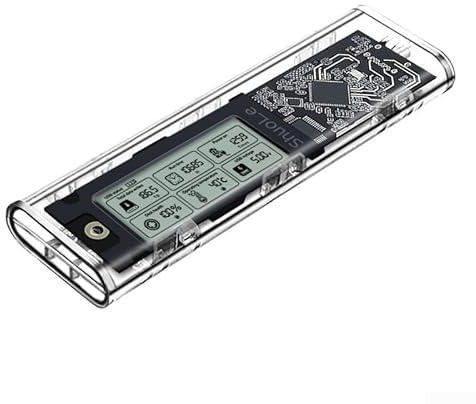 Smart Dual Protocol M.2 NVMENGFF SSD Case, Enclosure con display intelligente con monitoraggio della salute in tempo reale e 10 Gbps (006-NGFF CCA)