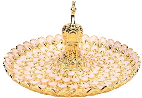 Yechiry Plat à Bonbons en Métal, Bol de Rangement pour Biscuits, Assiette de Présentation Décorative pour Bonbons, Plateau de Rangement pour Collations de Fête, Idéal pour les Fruits, le Pain, les