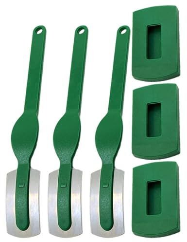 Vaguelly Taglierina per Pane a Lama Curva Coperchio, Set da 3 Pezzi Utensili da Cucina per Pane Croccante, Torte e Pasticceria, Impugnatura Ergonomica per Uso Domestico e Feste