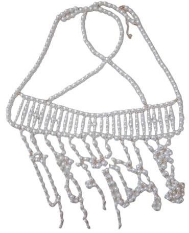 Cadena corporal de perlas con diamantes de imitación en capas para el pecho, cadenas de pecho de cristal multicapa para mujer, accesorios de fiesta, cadenas corporales en capas