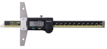 Mitutoyo Digital ABS AOS Tiefenmessschieber, 0-150 mm | 0,01 mm, Tiefenmessung, Datenausgang