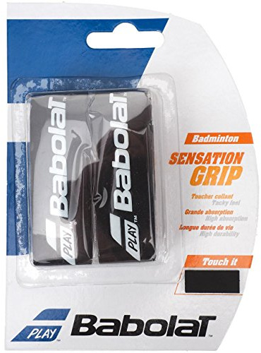 Babolat Badminton Basis Griffband Sensation 2er Packung in verschiedenen tollen Farben (schwarz)